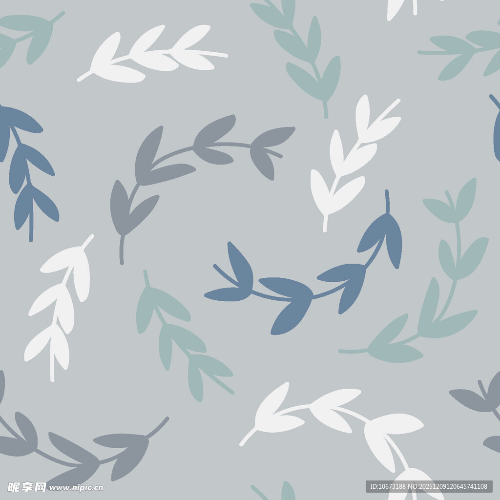 清新叶形图案背景纹理