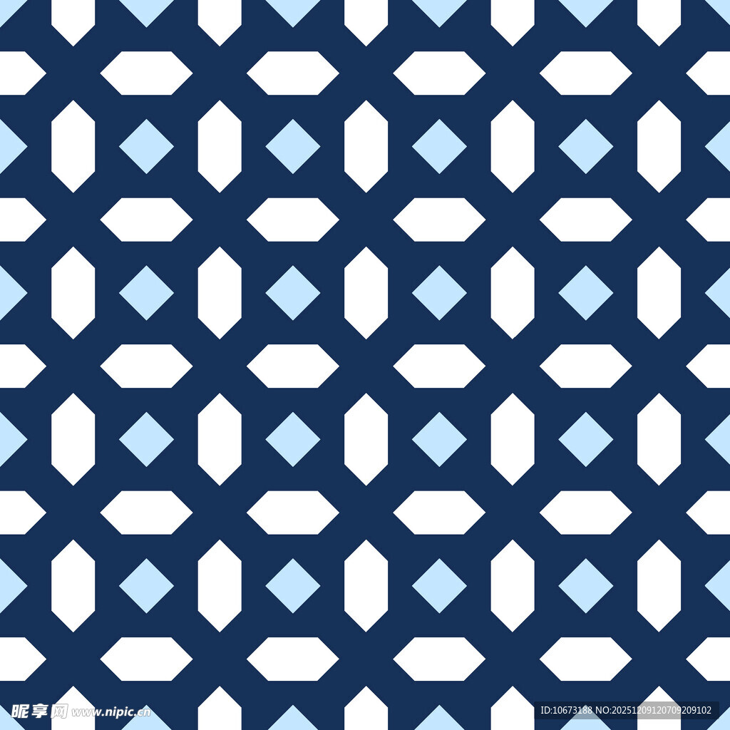 蓝白几何图案无缝背景