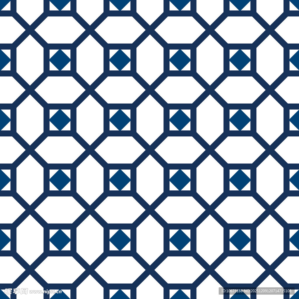 蓝白几何图案无缝背景