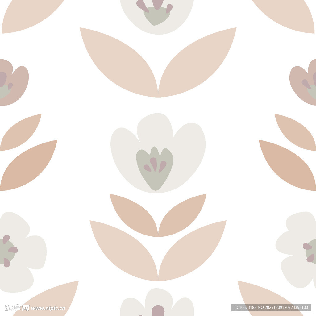 简约花卉几何图案背景