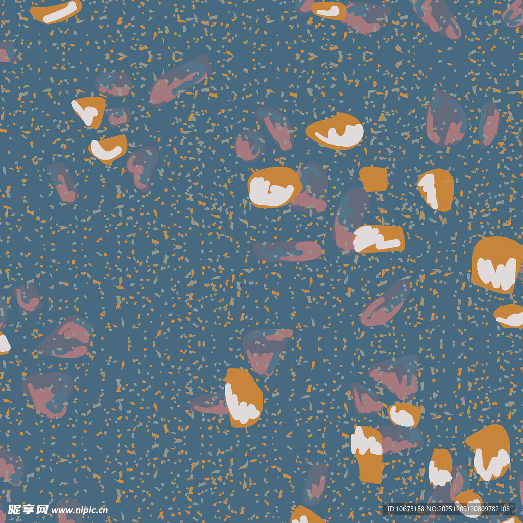 蓝色背景上的可爱动物图案