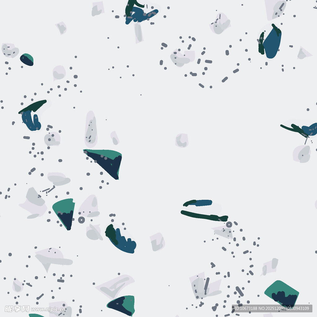 蓝白几何碎片漂浮画面