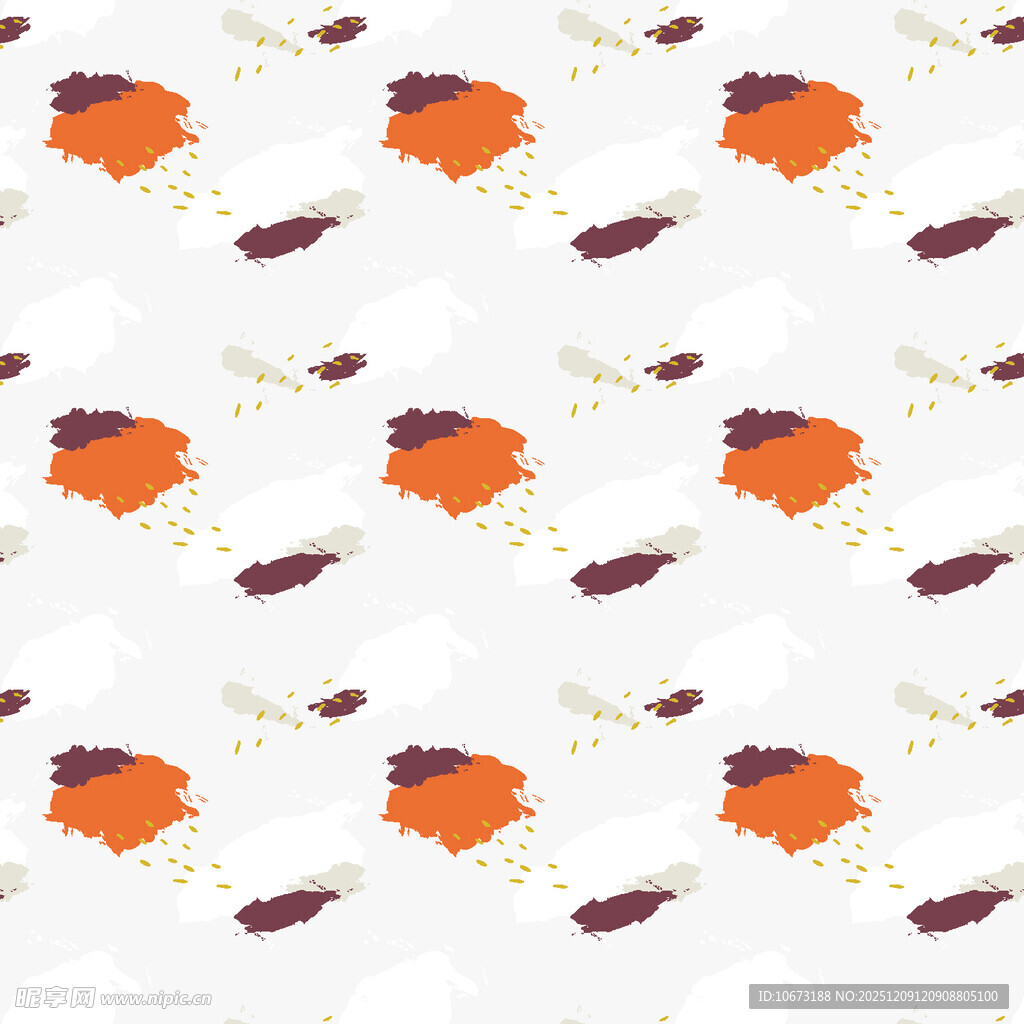 秋季元素印花图案背景