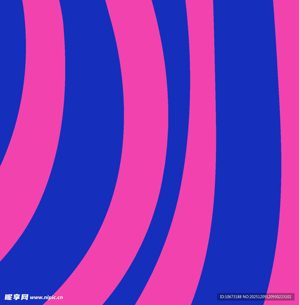蓝粉相间波浪条纹图案