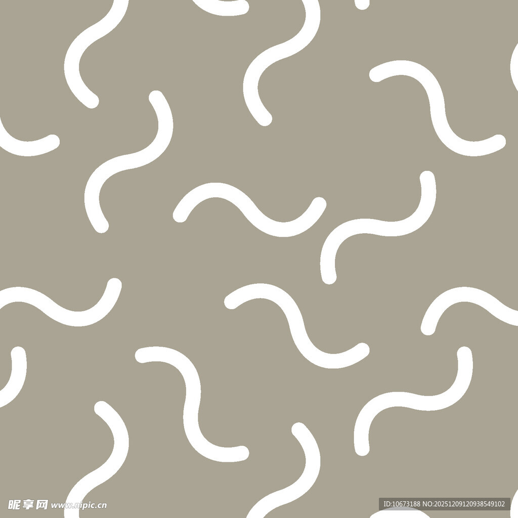 简约波浪线条无缝图案