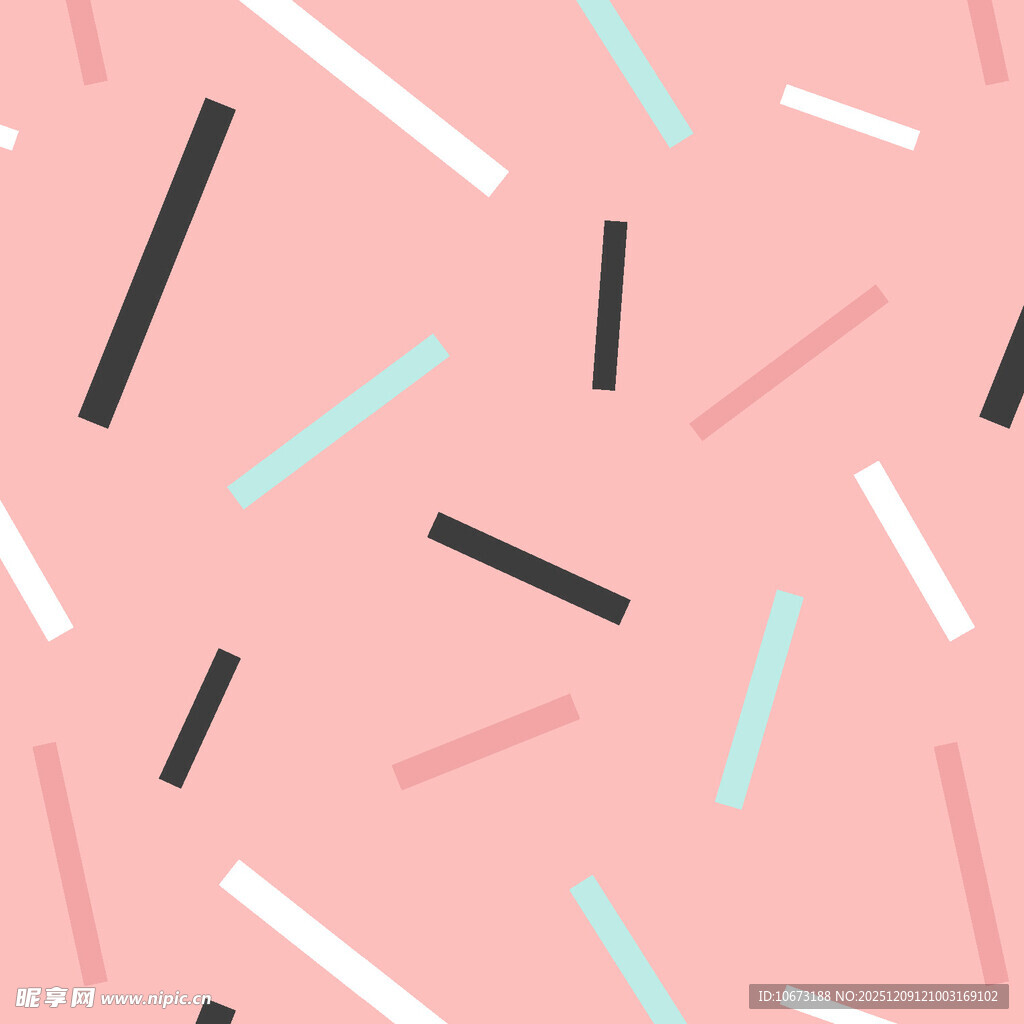 粉色背景多彩线条图案