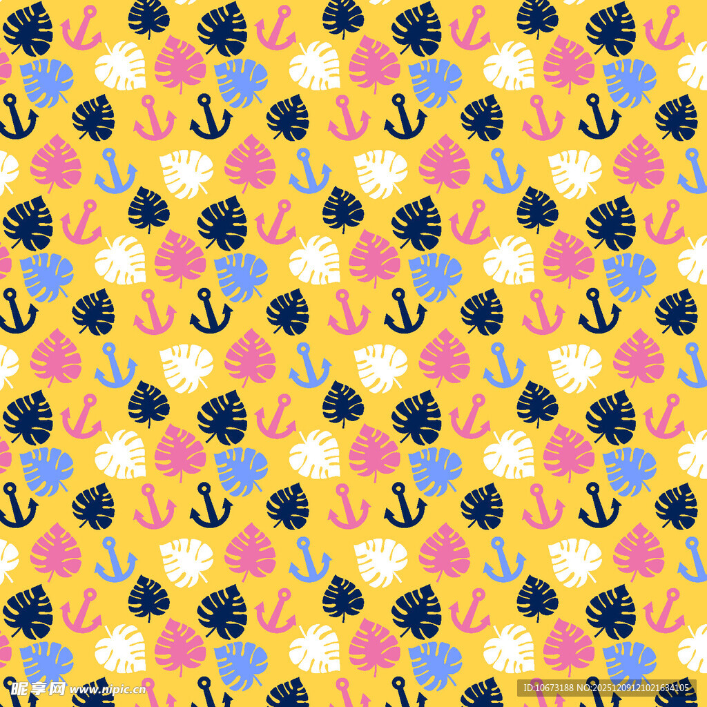 多彩锚图案背景纹理