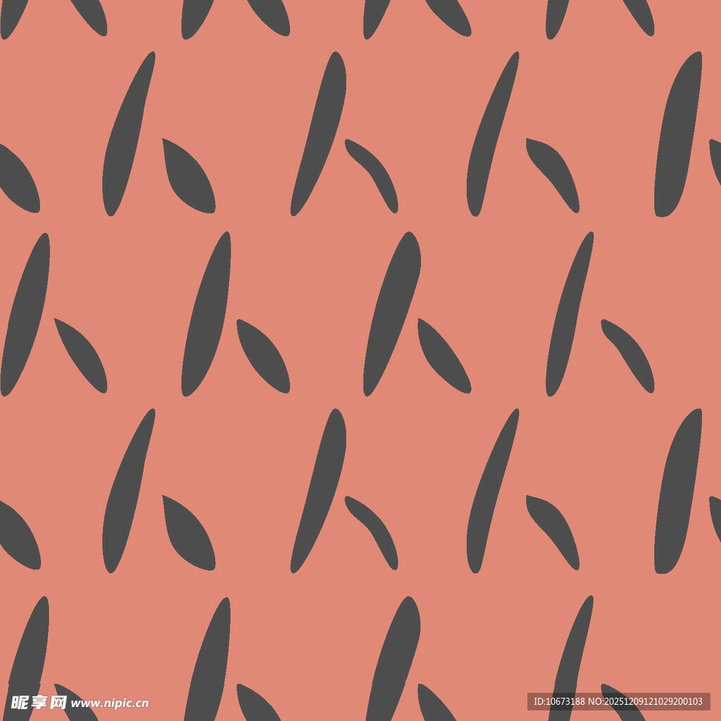 粉色底黑色叶片图案纹理