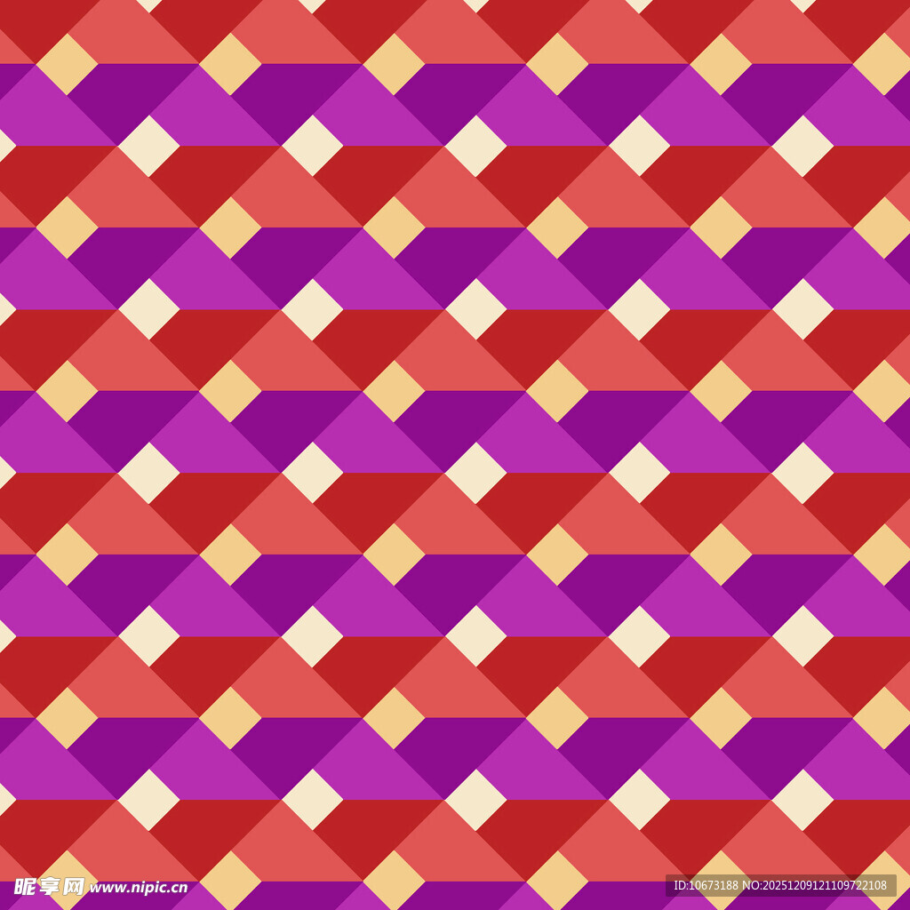 几何彩色方块拼接图案