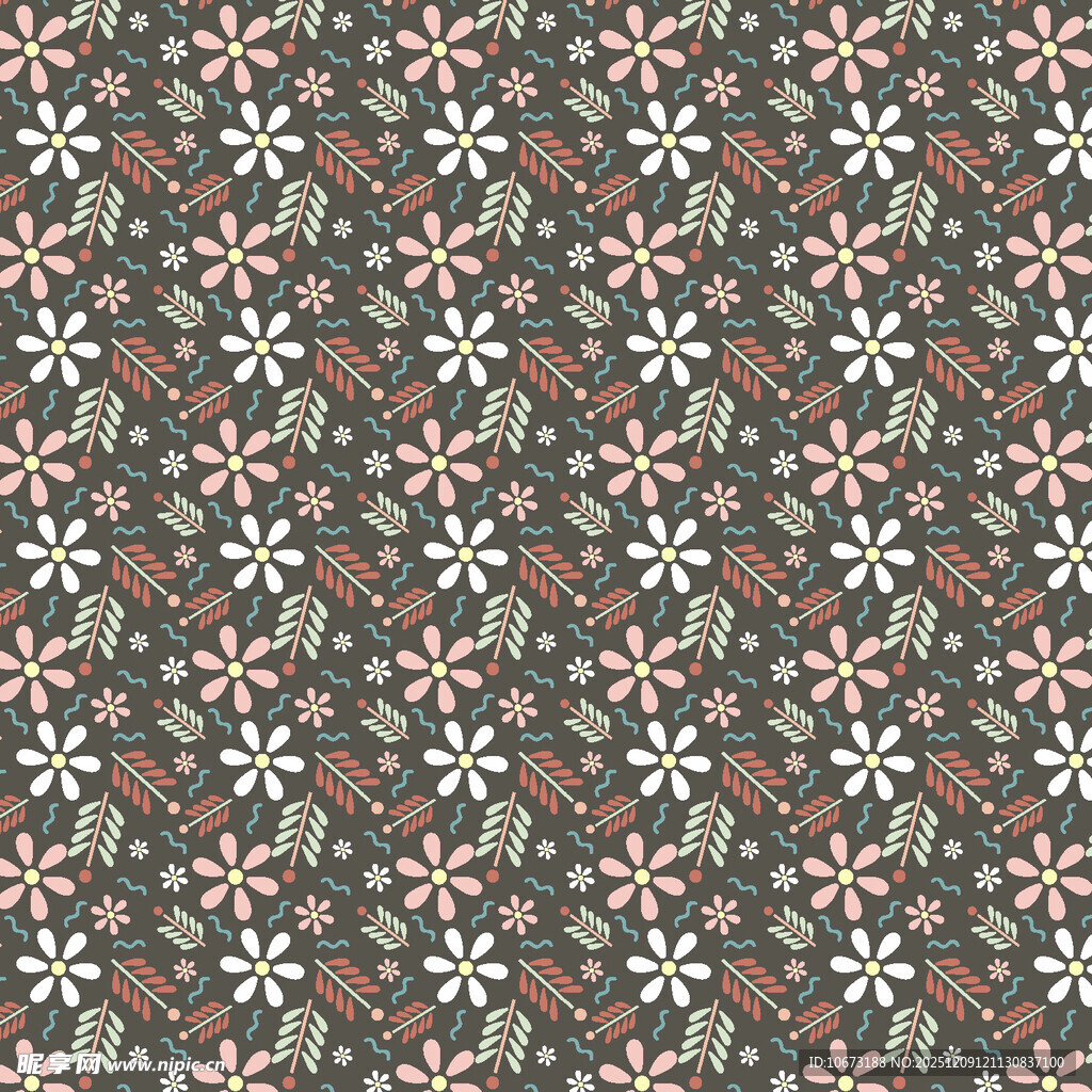 复古碎花图案纹理