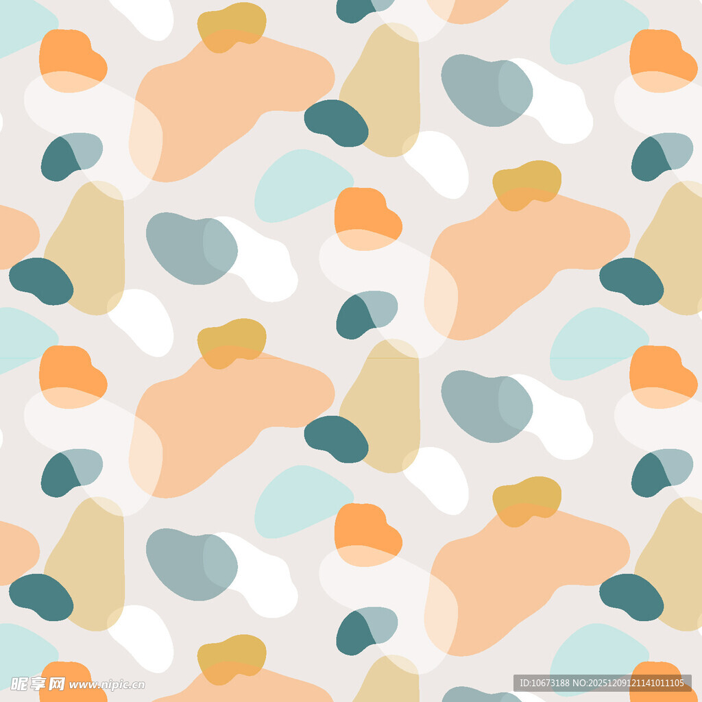 多彩几何形状无缝图案