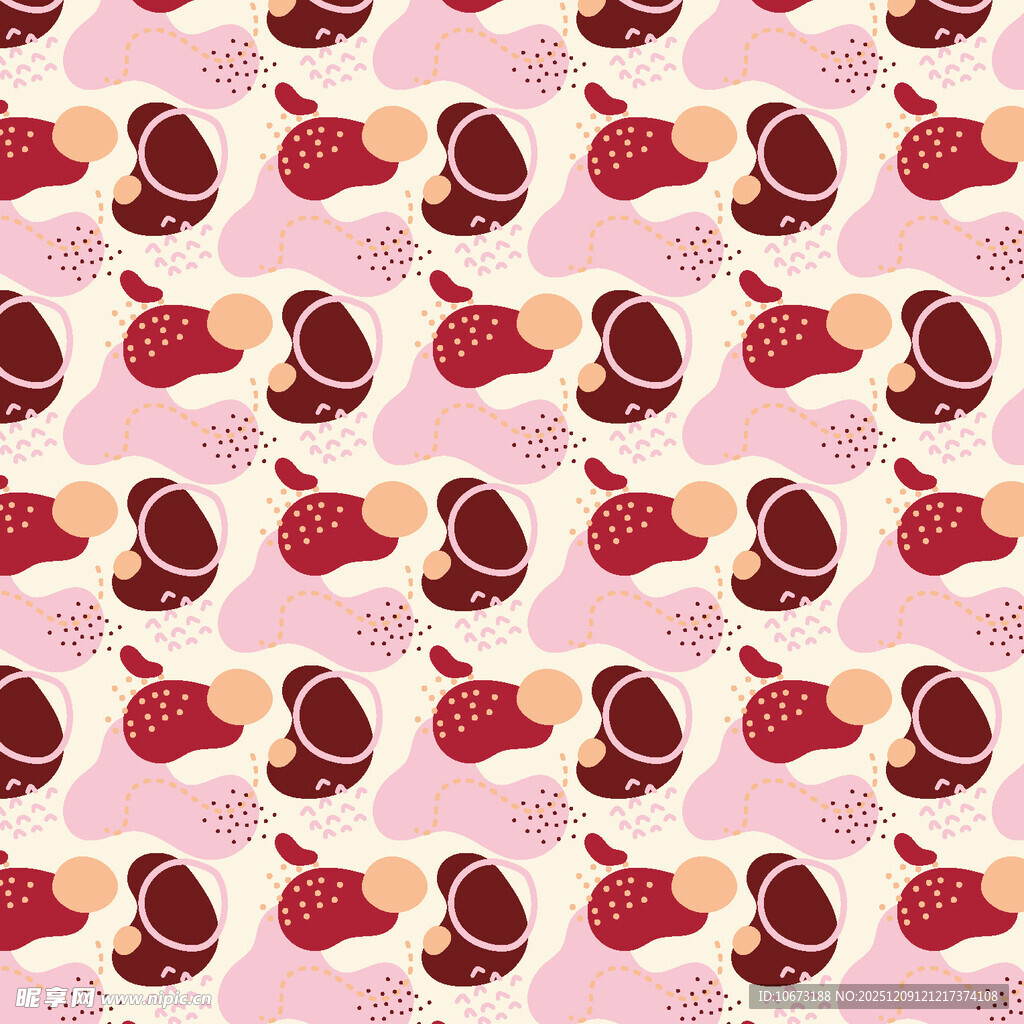 可爱卡通水果图案背景