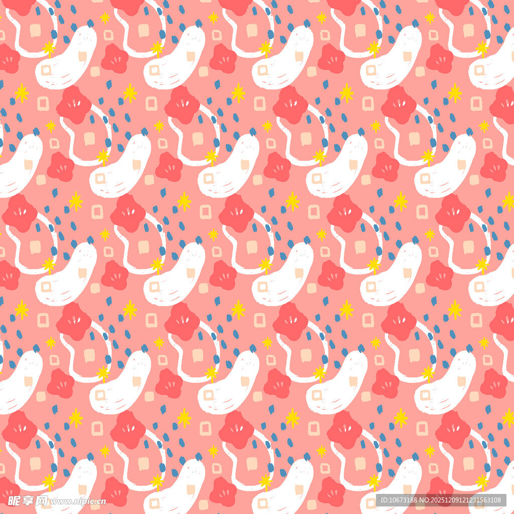 粉色天鹅图案背景纹理