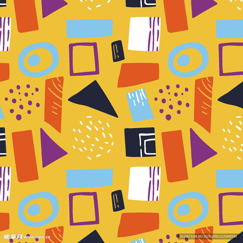 几何形状多彩抽象图案