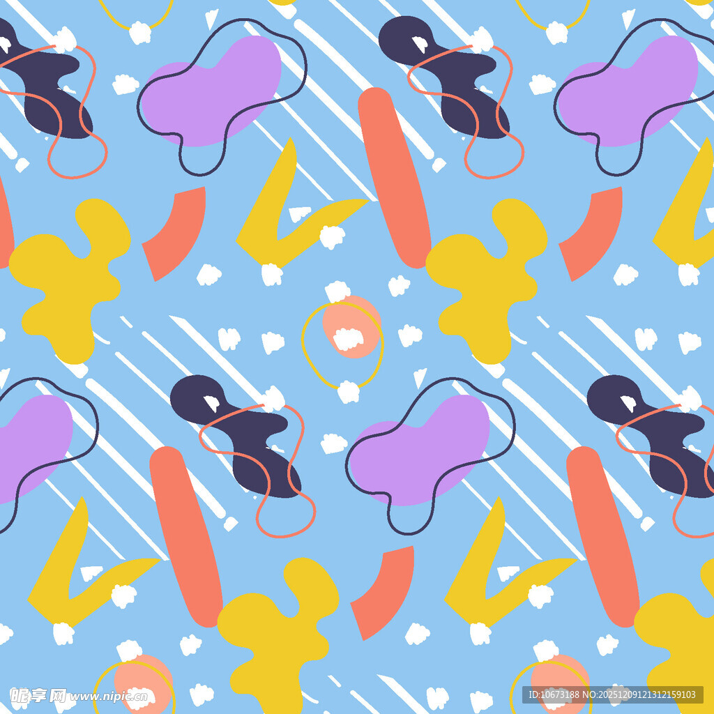 多彩卡通雨具图案背景