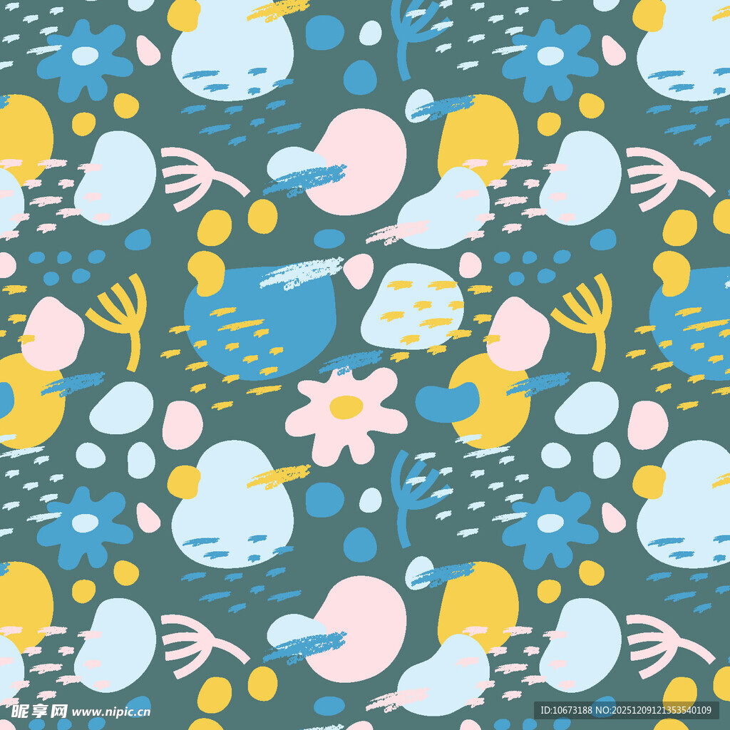 海洋风卡通图案背景设计