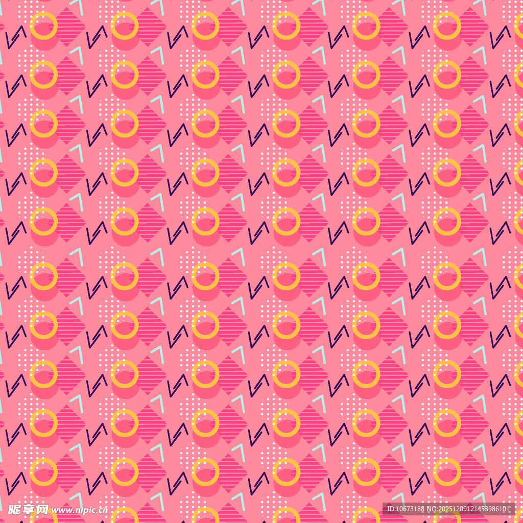 粉色花卉图案无缝背景