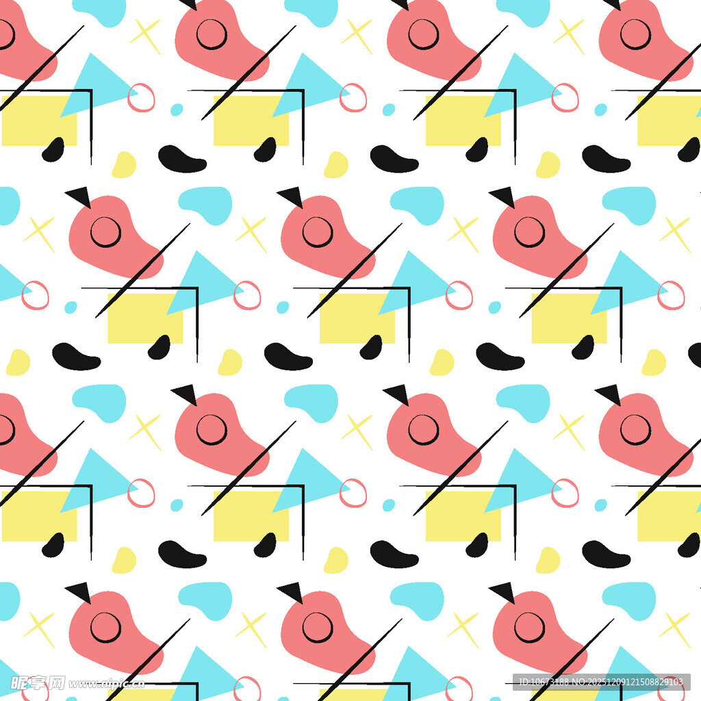 可爱小鸟音符图案背景