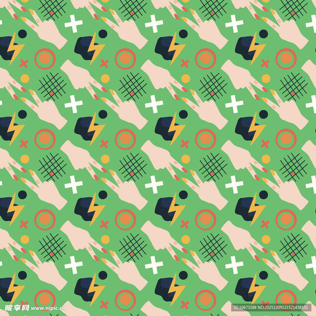 复古风几何图案无缝背景