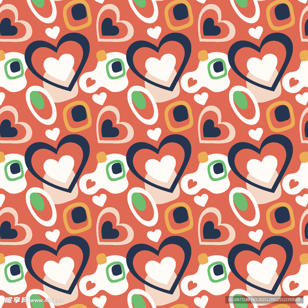 爱心眼睛图案背景纹理