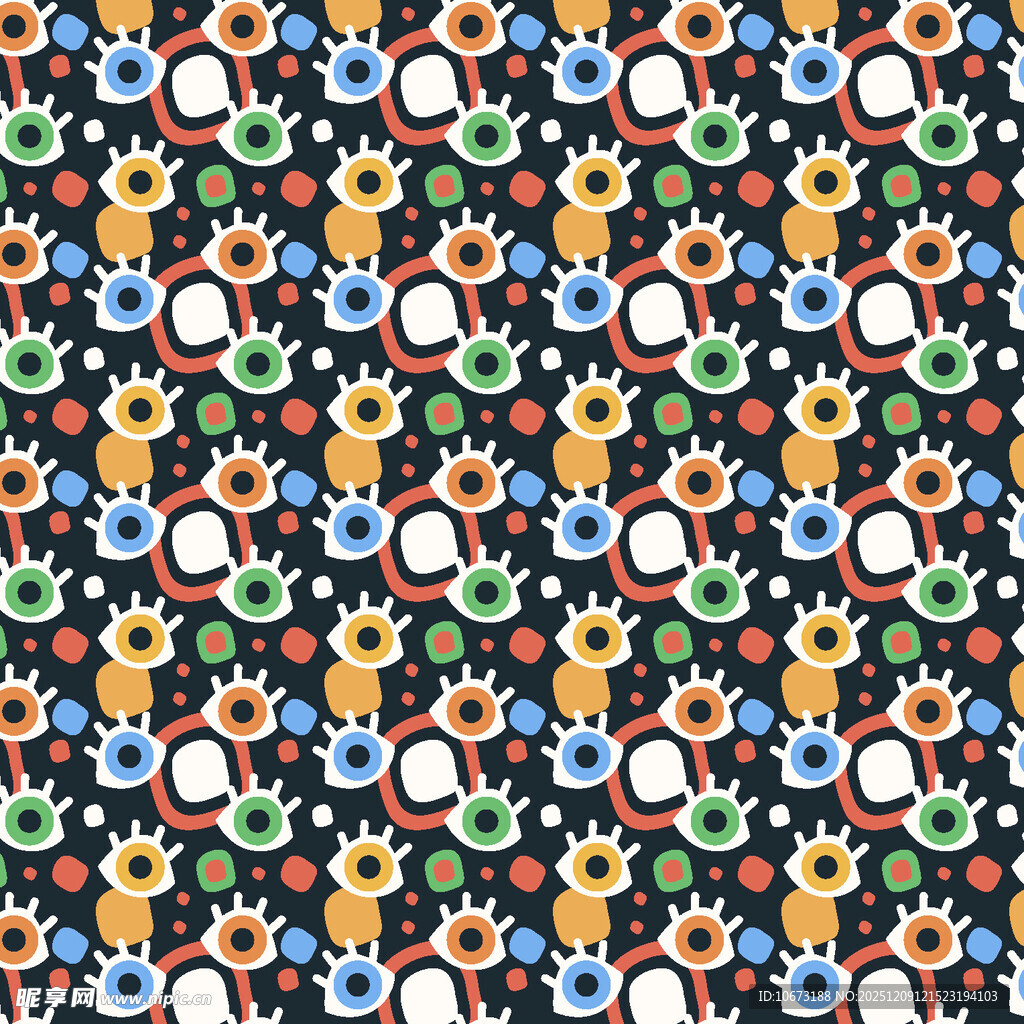 可爱动物花卉图案背景