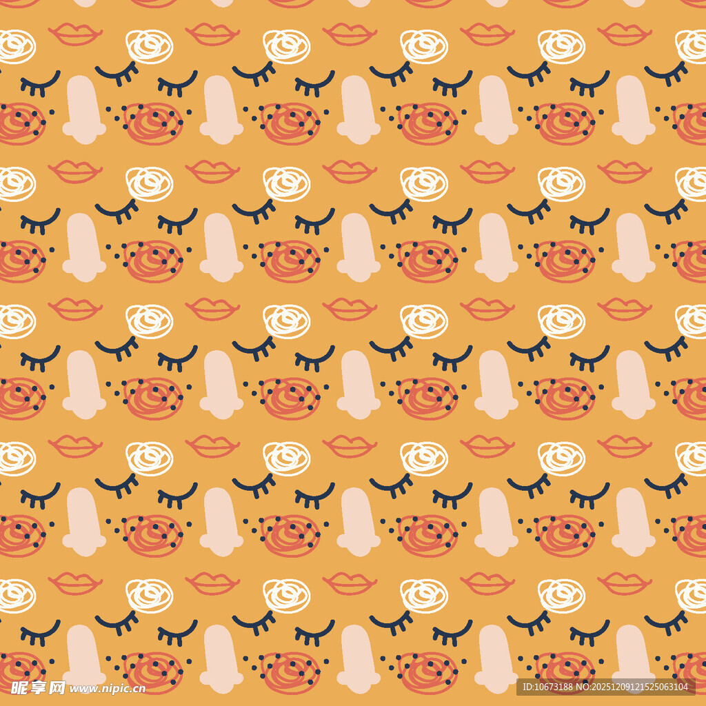 卡通爆米花图案背景图