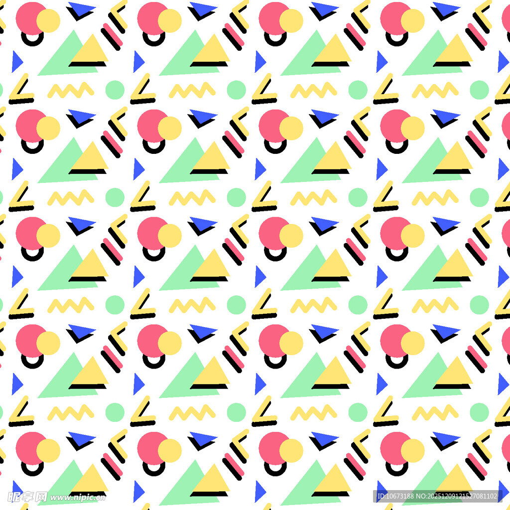 多彩几何水果图案背景