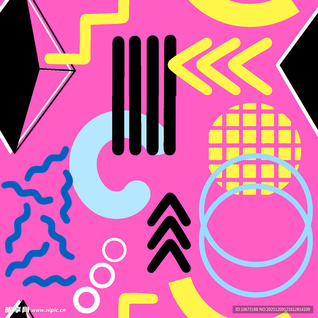 多彩几何抽象图案设计