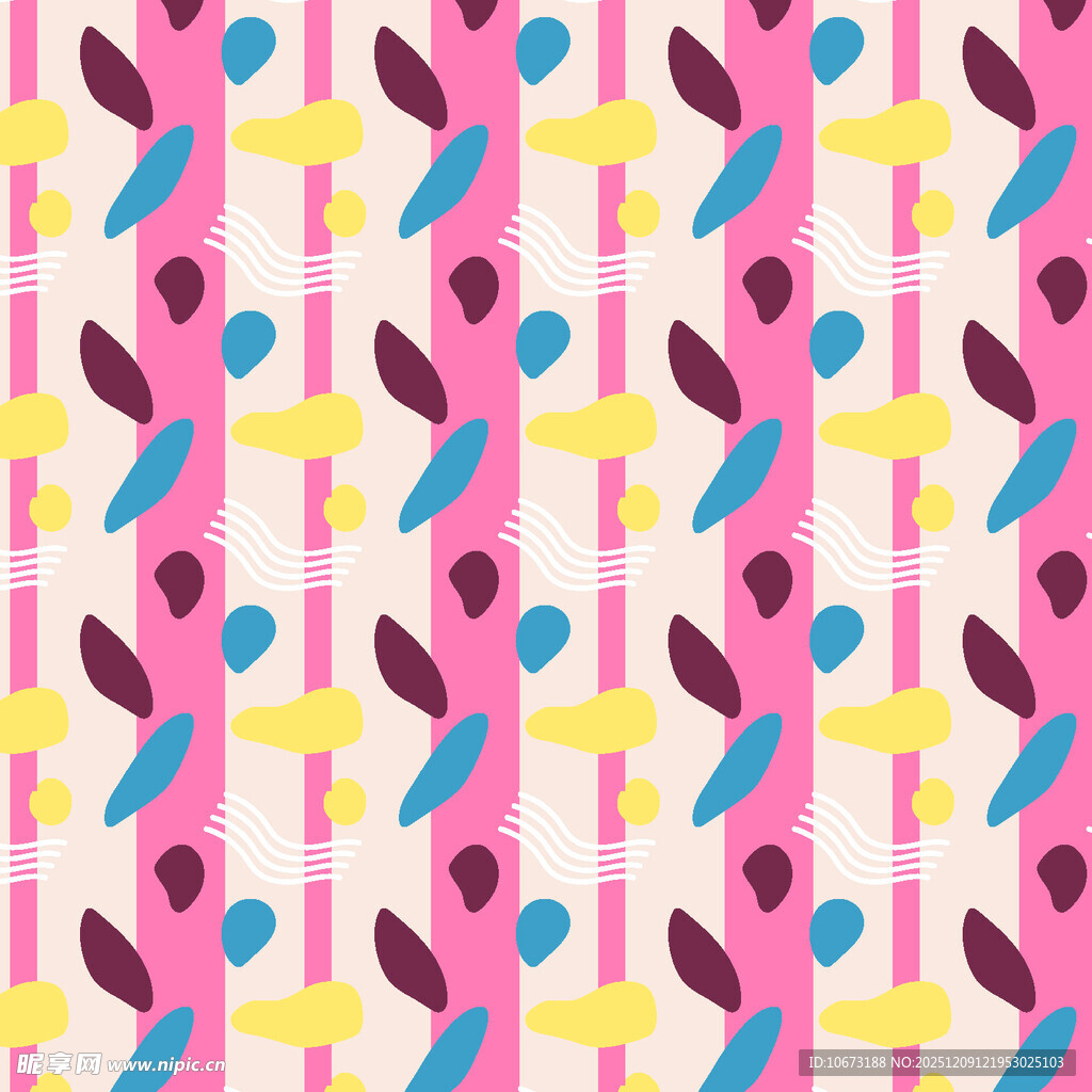 粉色几何图案无缝背景