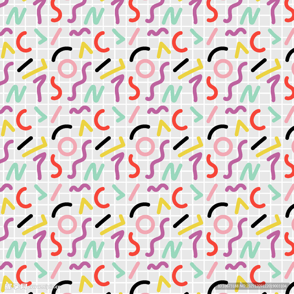 多彩字母无缝图案背景