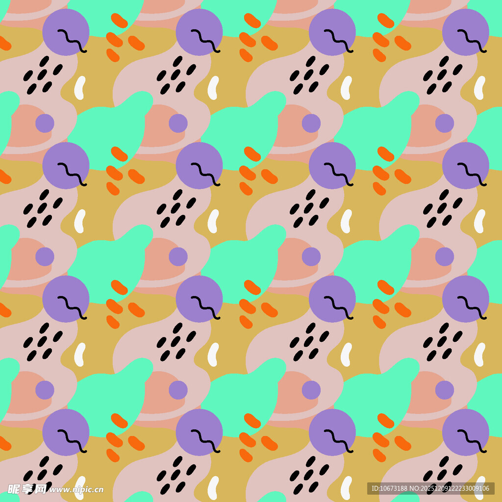 多彩几何图案无缝背景