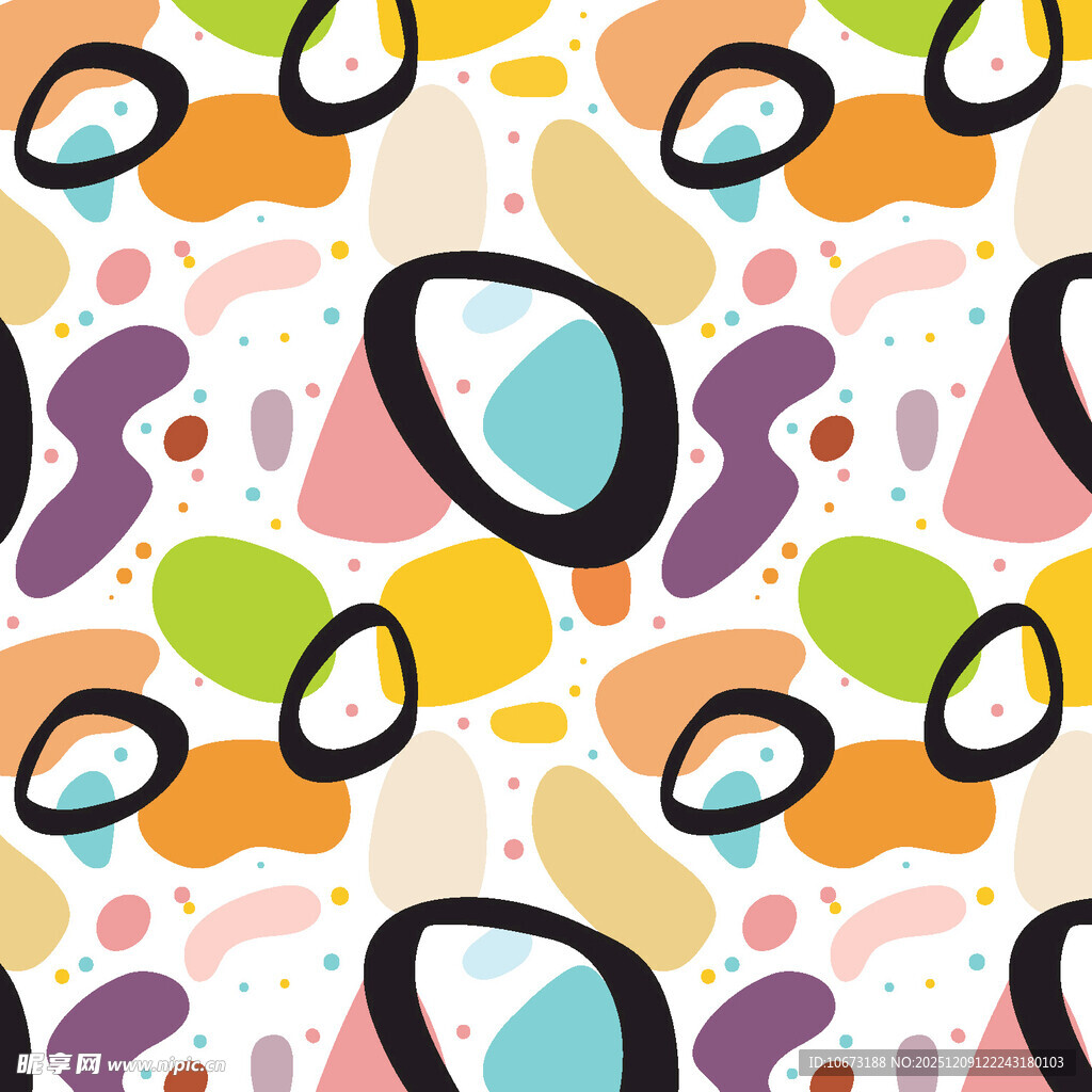 多彩几何图案无缝背景