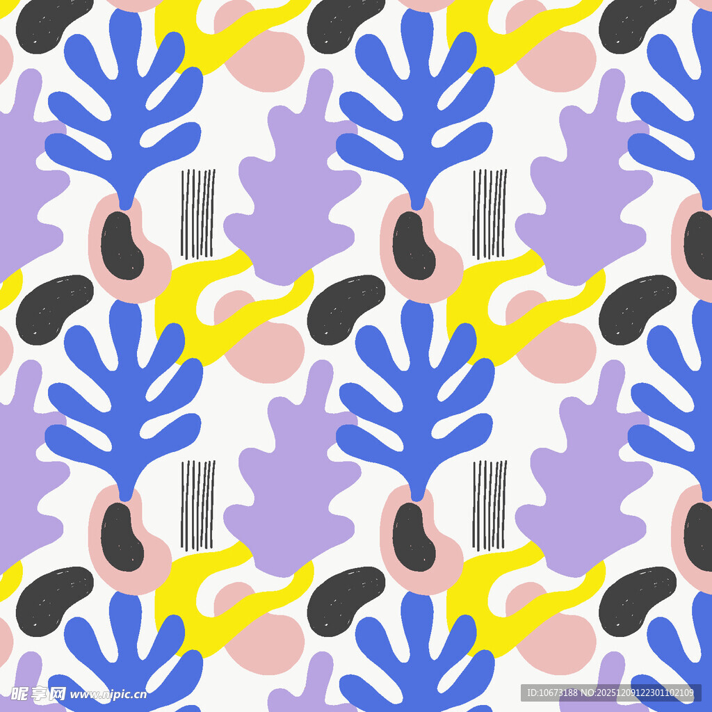 抽象植物几何图案背景