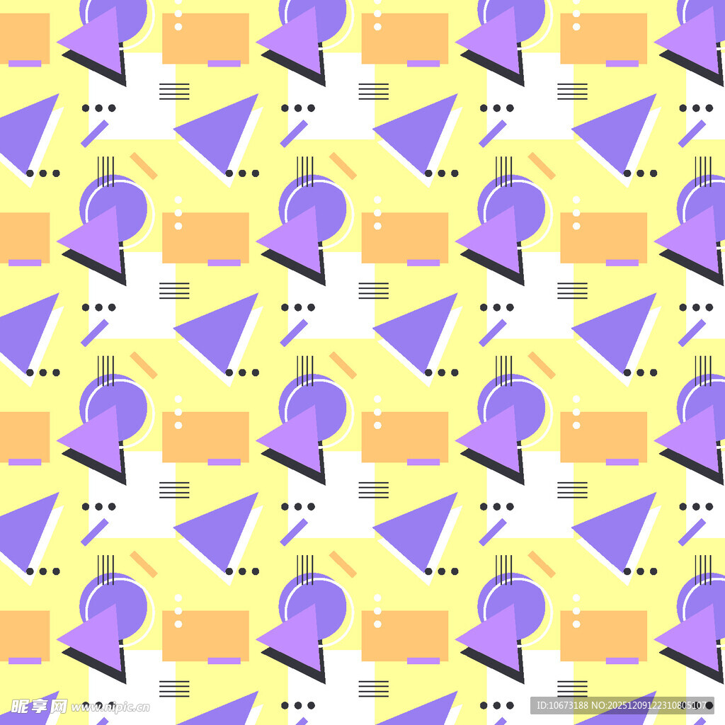 几何图案装饰的多彩背景