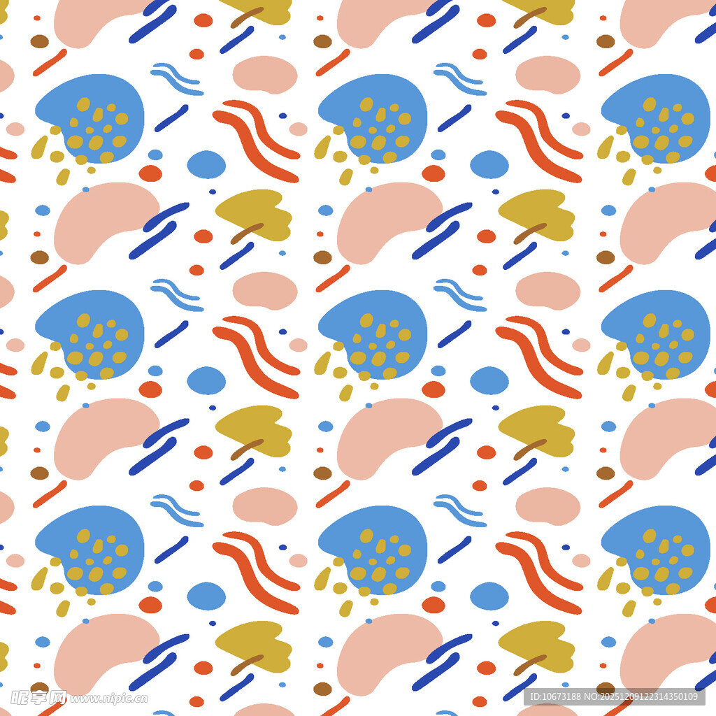 多彩手绘风水果图案背景