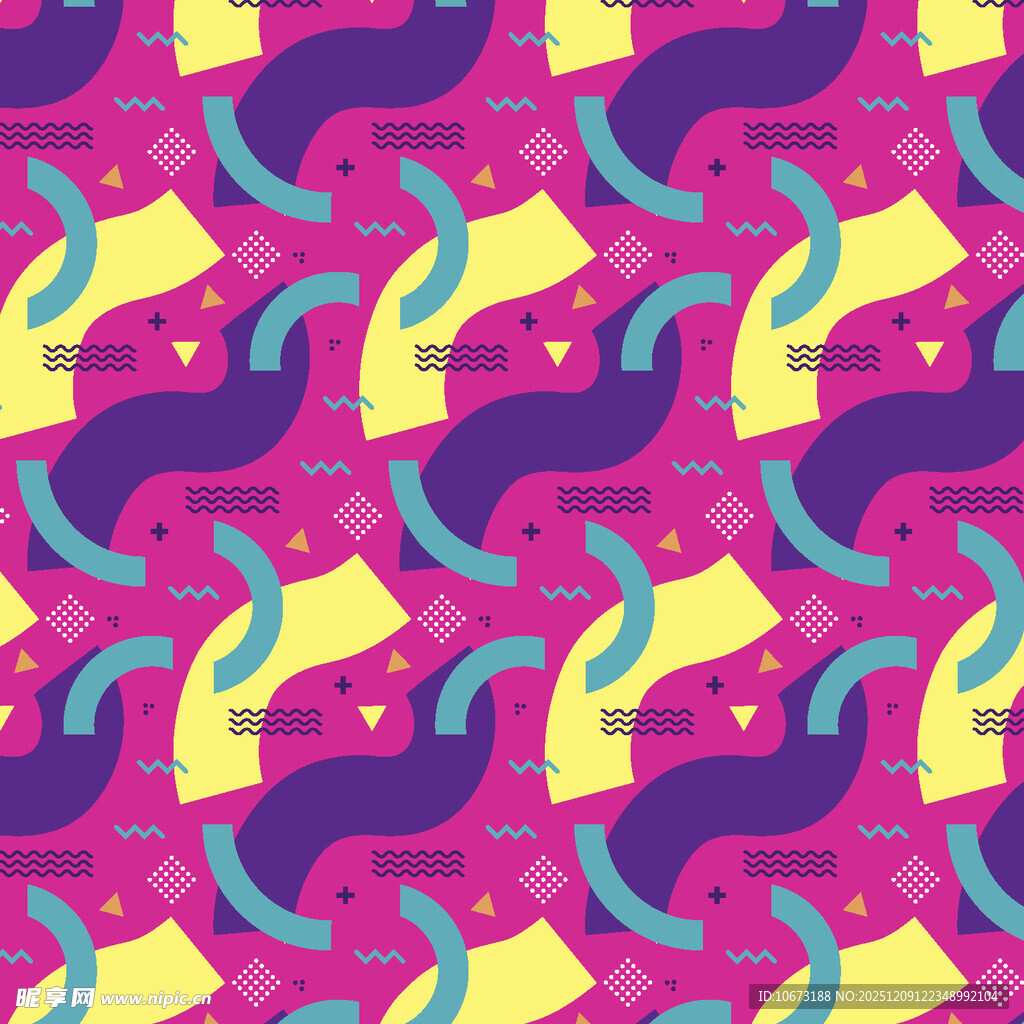 多彩几何图案无缝背景