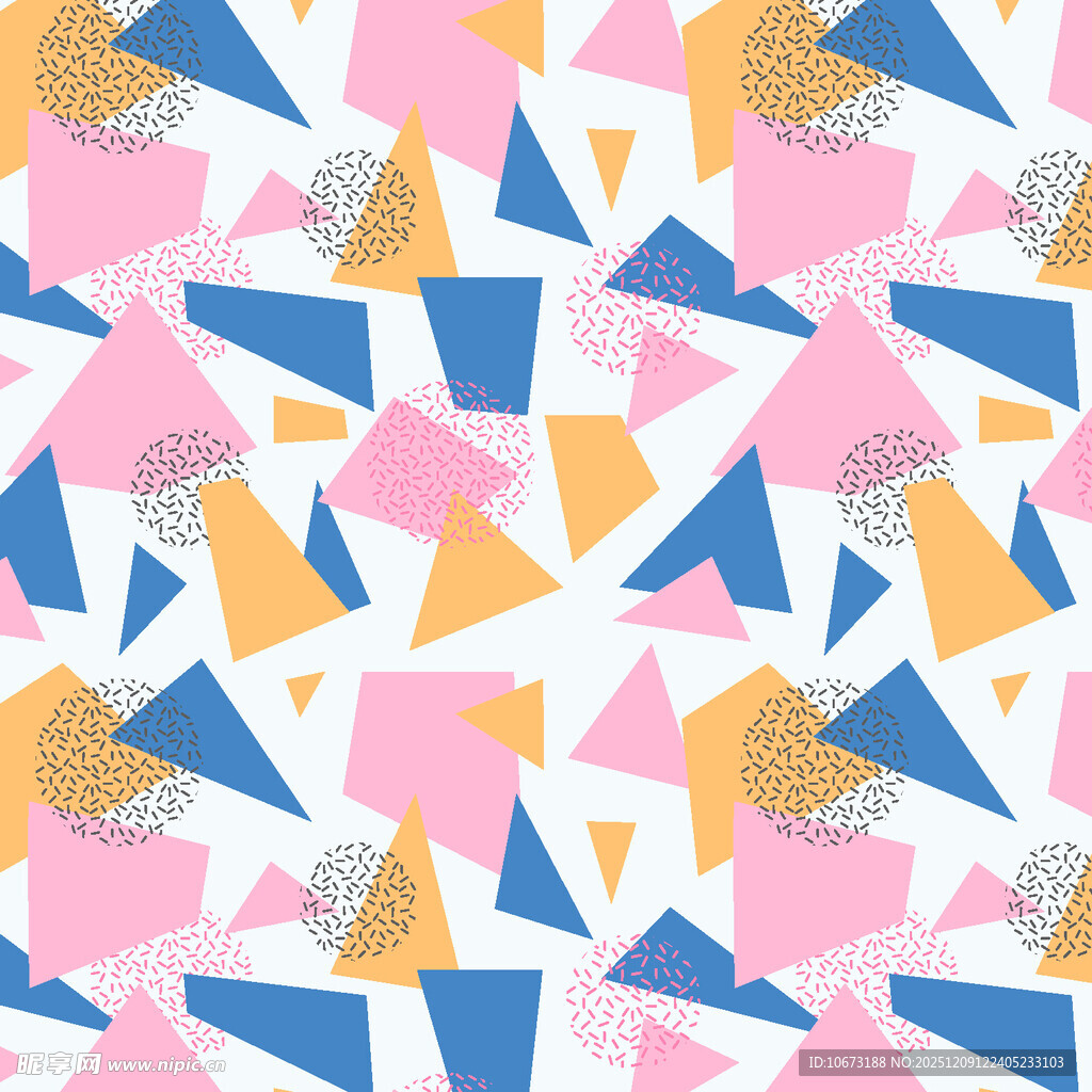 几何多彩拼接图案设计