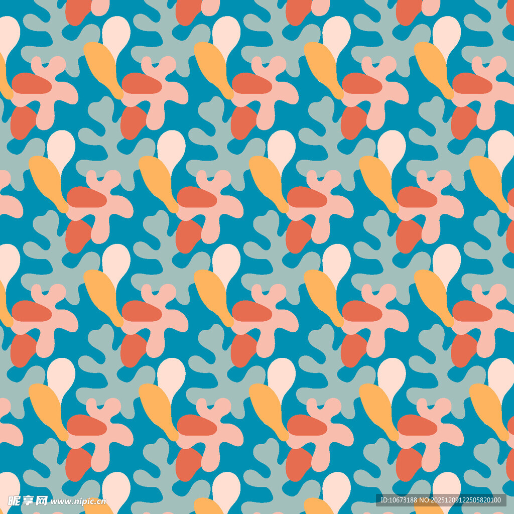 多彩动物图案背景纹理