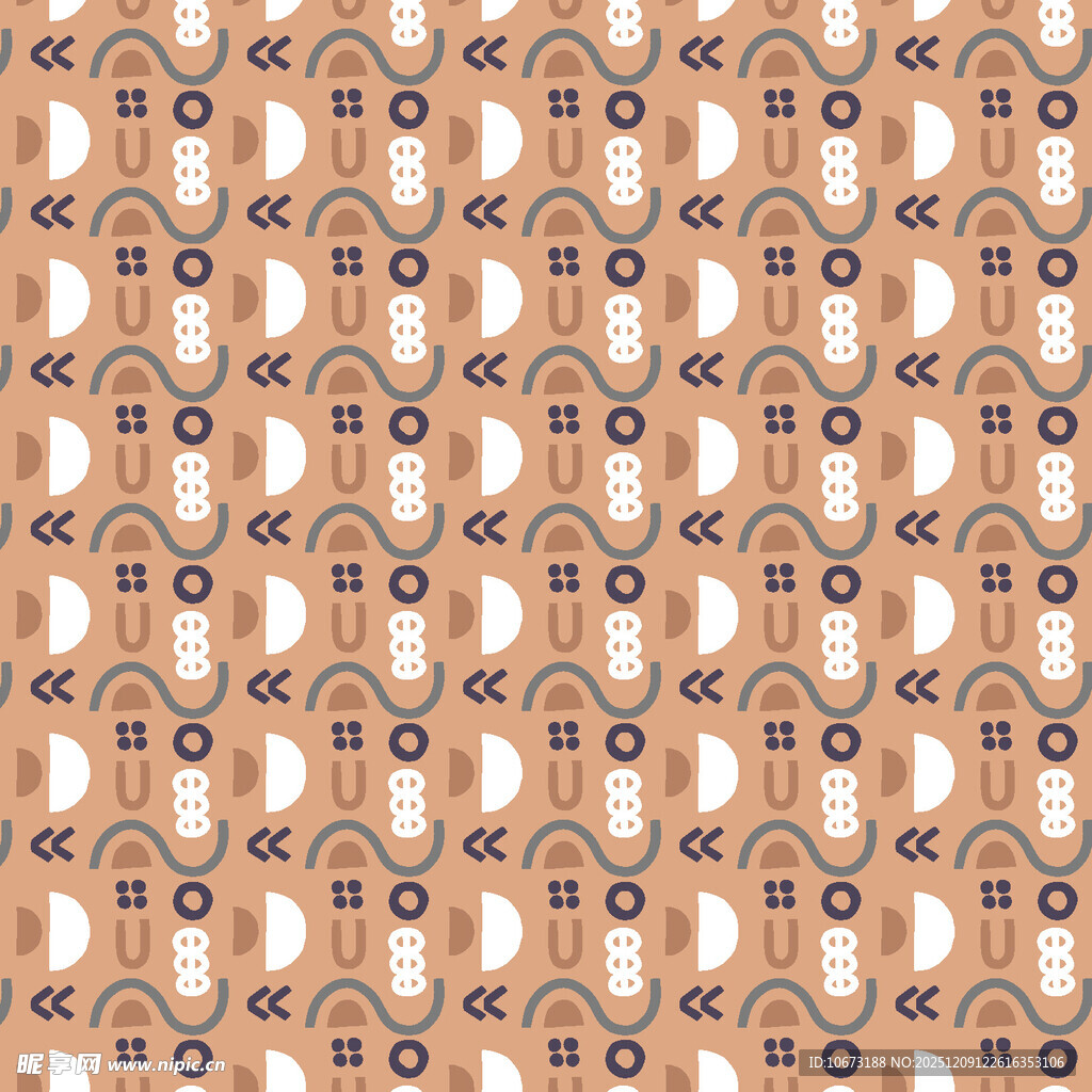 几何图案复古风无缝背景