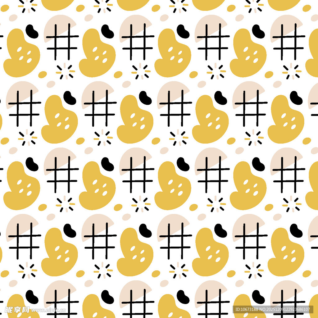 可爱小黄鸭几何图案背景