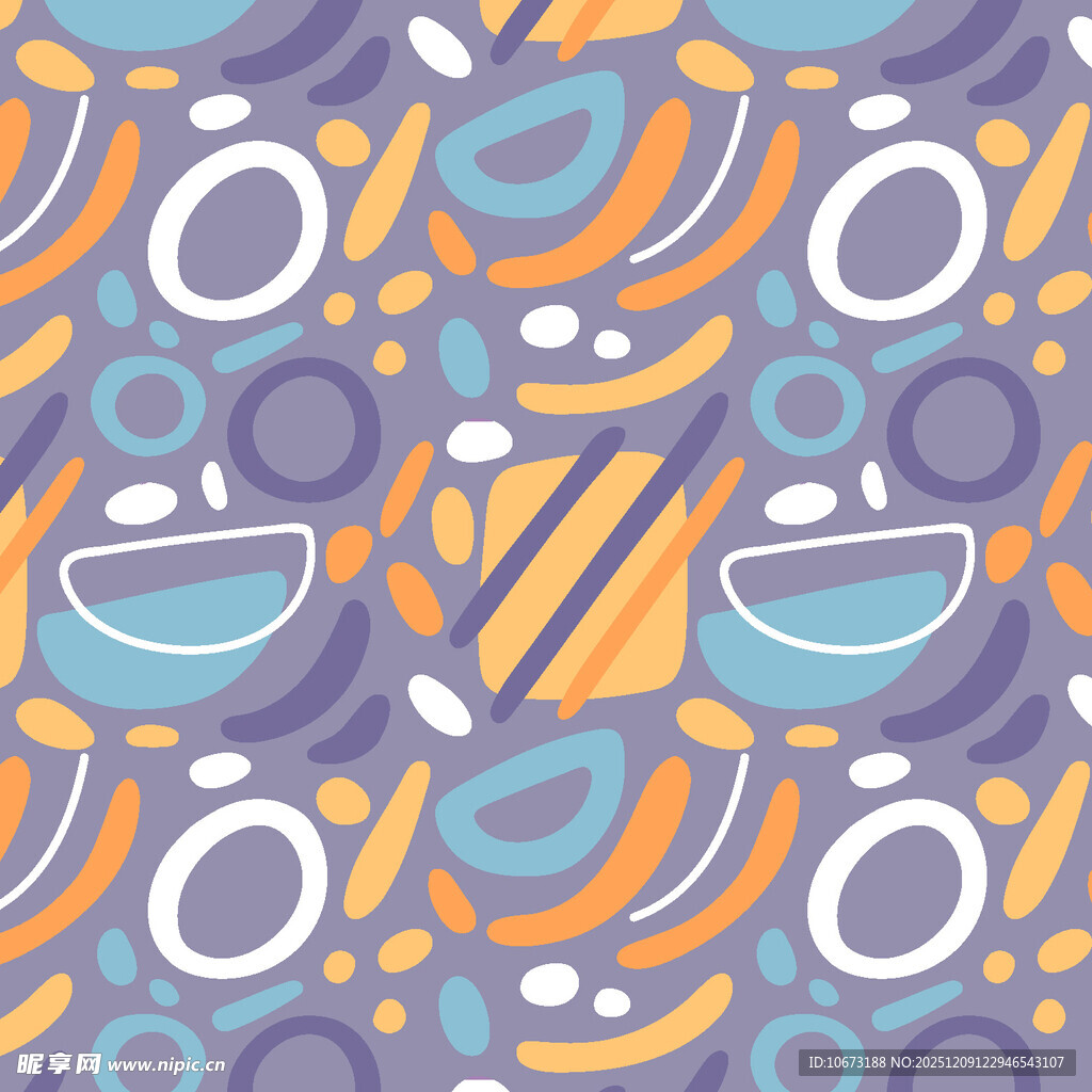 多彩抽象餐具图案设计