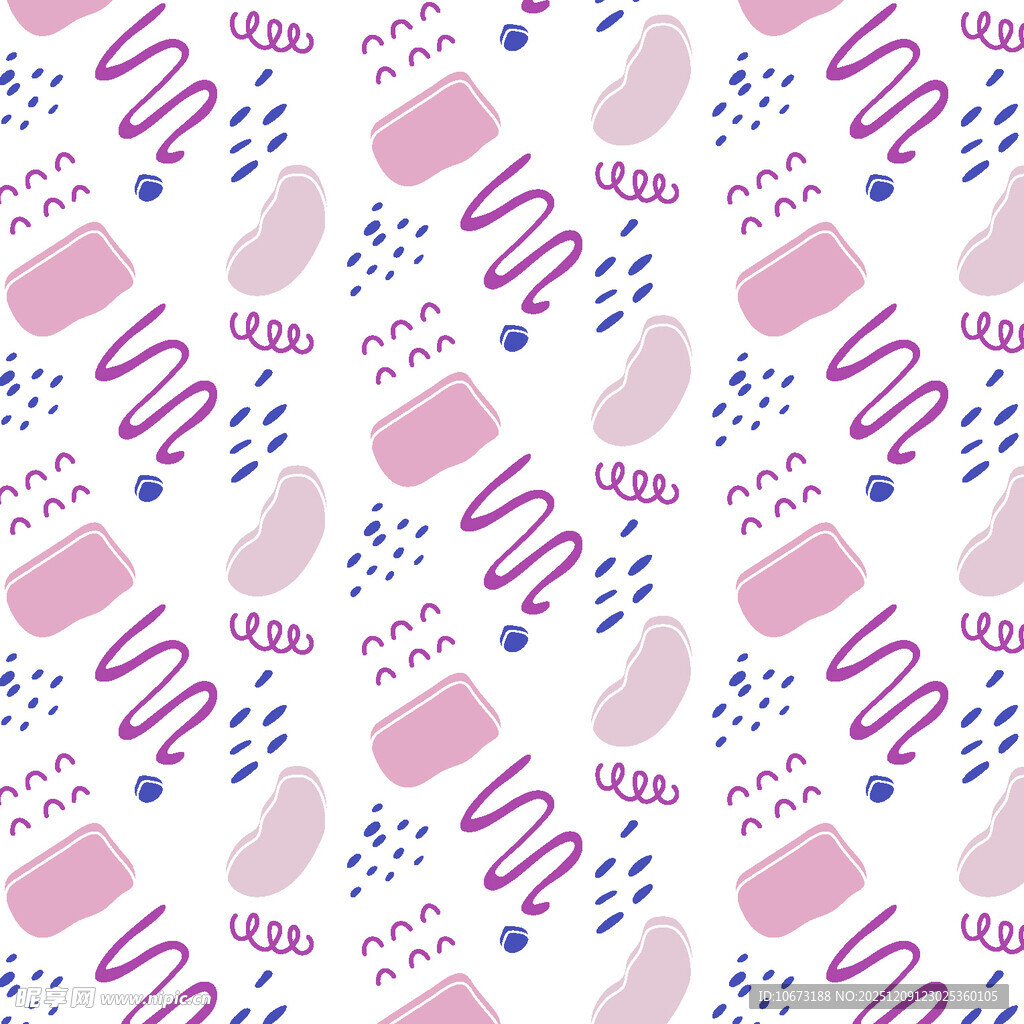 粉色水彩风音乐元素图案