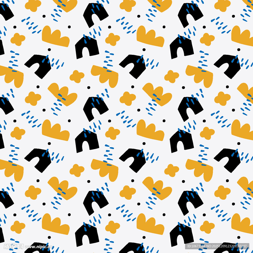 动物图案无缝背景纹理