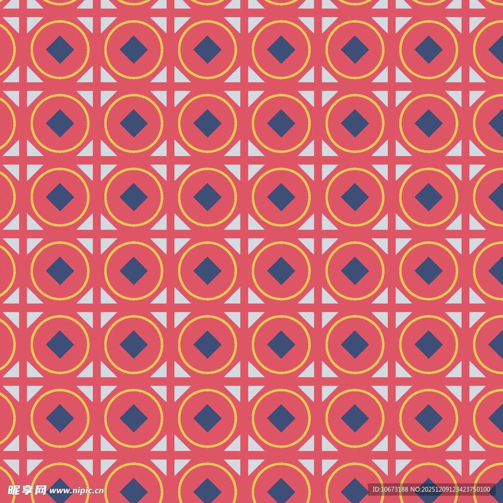 橙蓝几何图案背景纹理