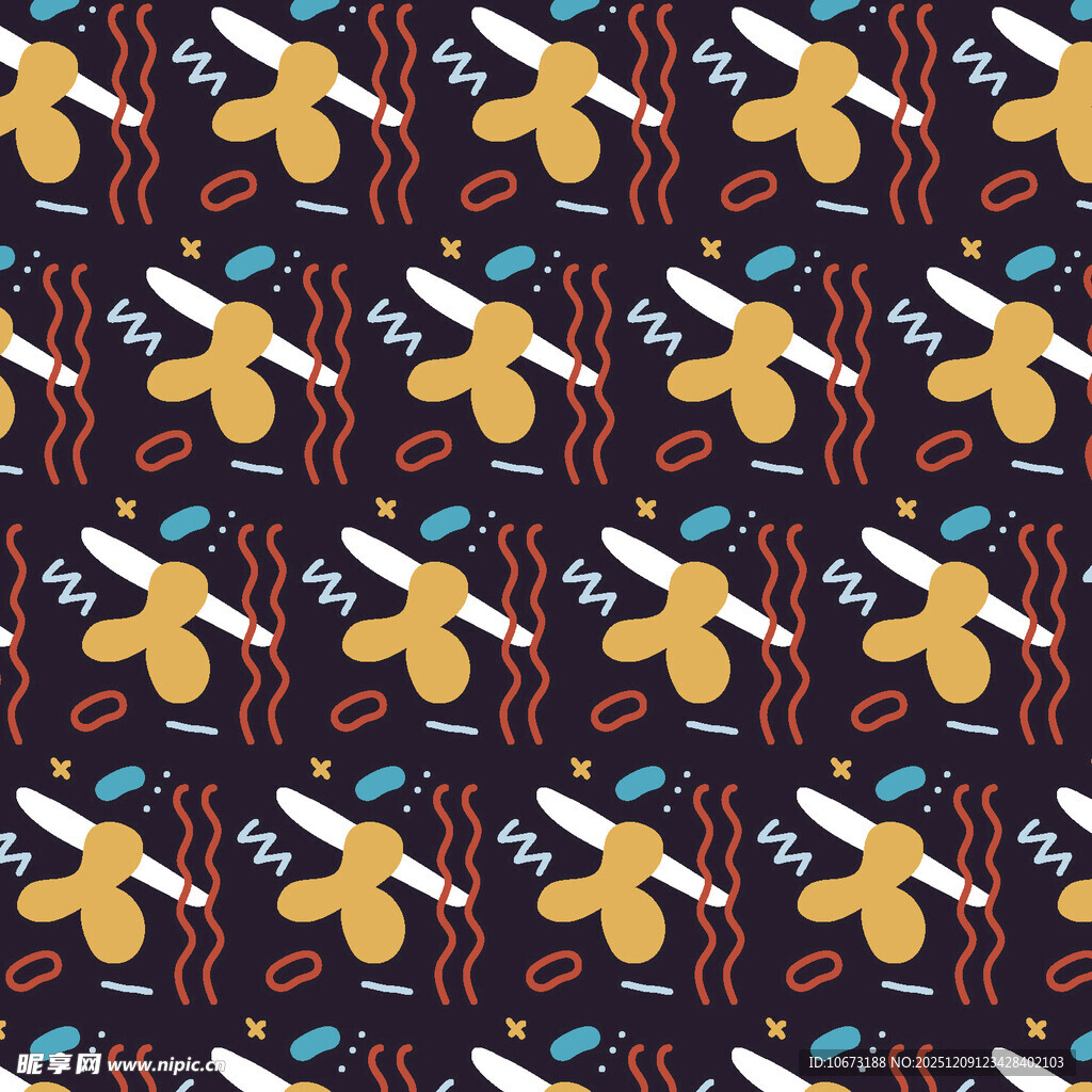 复古飞机图案无缝背景