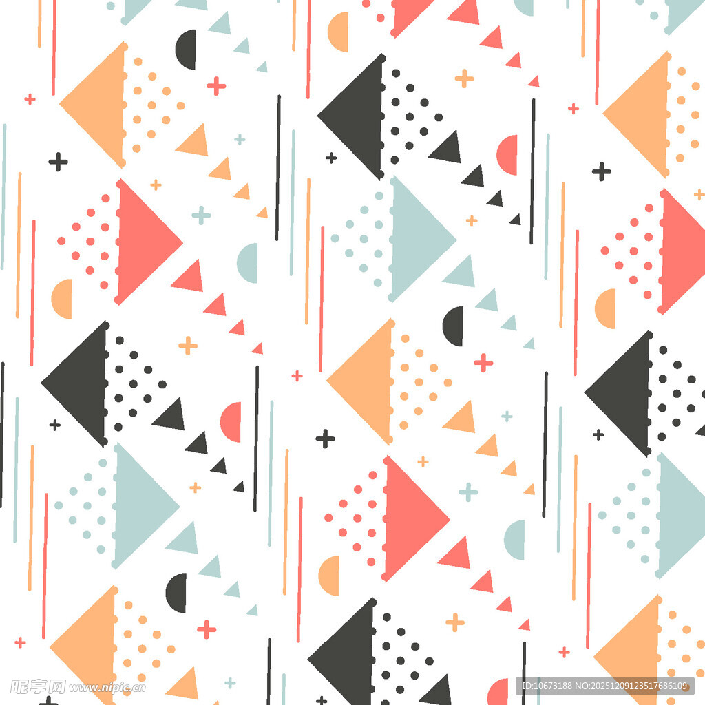 几何图案彩色抽象背景图