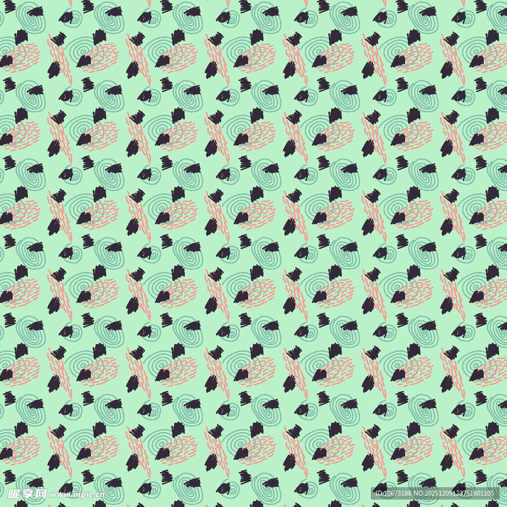 清新绿植花卉图案背景