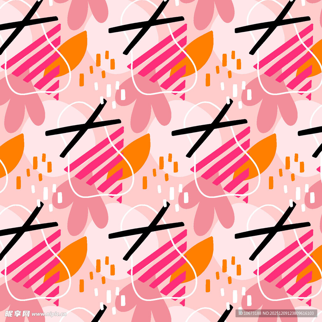 几何花卉图案背景设计