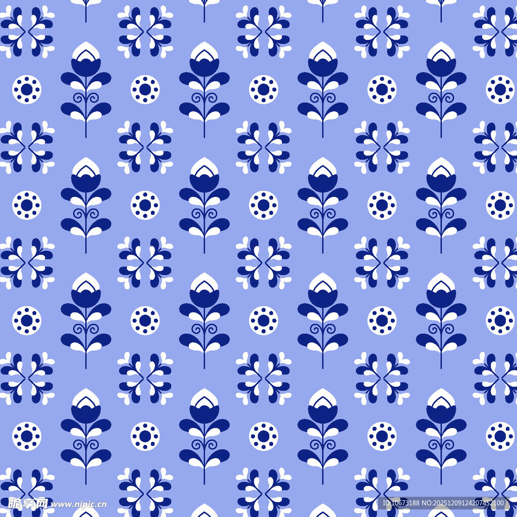 蓝白几何图案精美纹理