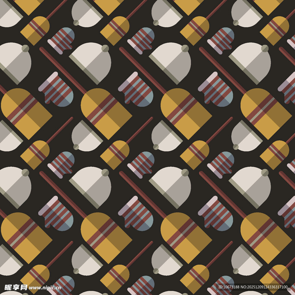 复古酒瓶图案无缝背景